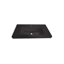 PISA 80, NEGRU MAT, LAVOAR DREPTUNGHIULAR, COMPOZIT 80X46X15CM, CU ORIFICIU PENTRU BATERIE, PISA-80-WB-NM